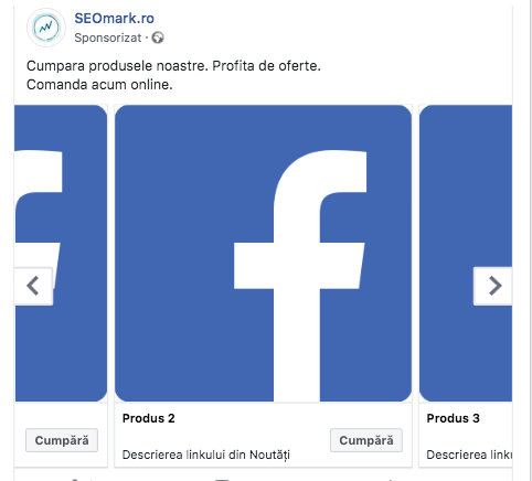 Expune-ti produsele pe Facebook - Cum sa vinzi prin reclame carusel, pas cu pas?