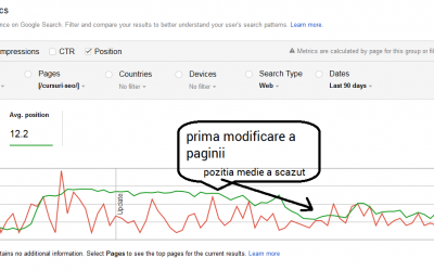 Prima runda de optimizare seo Prima runda de optimizare seo