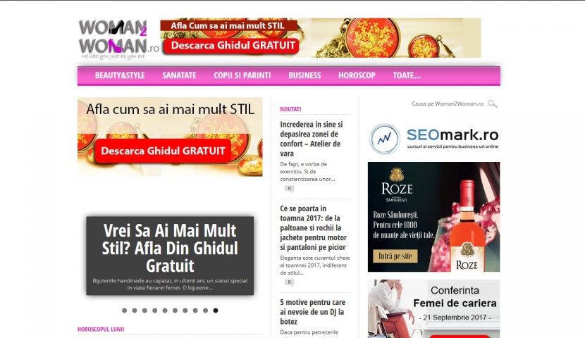 realizare site woman 2 woman exemplu constructie site-uri web woman2woman